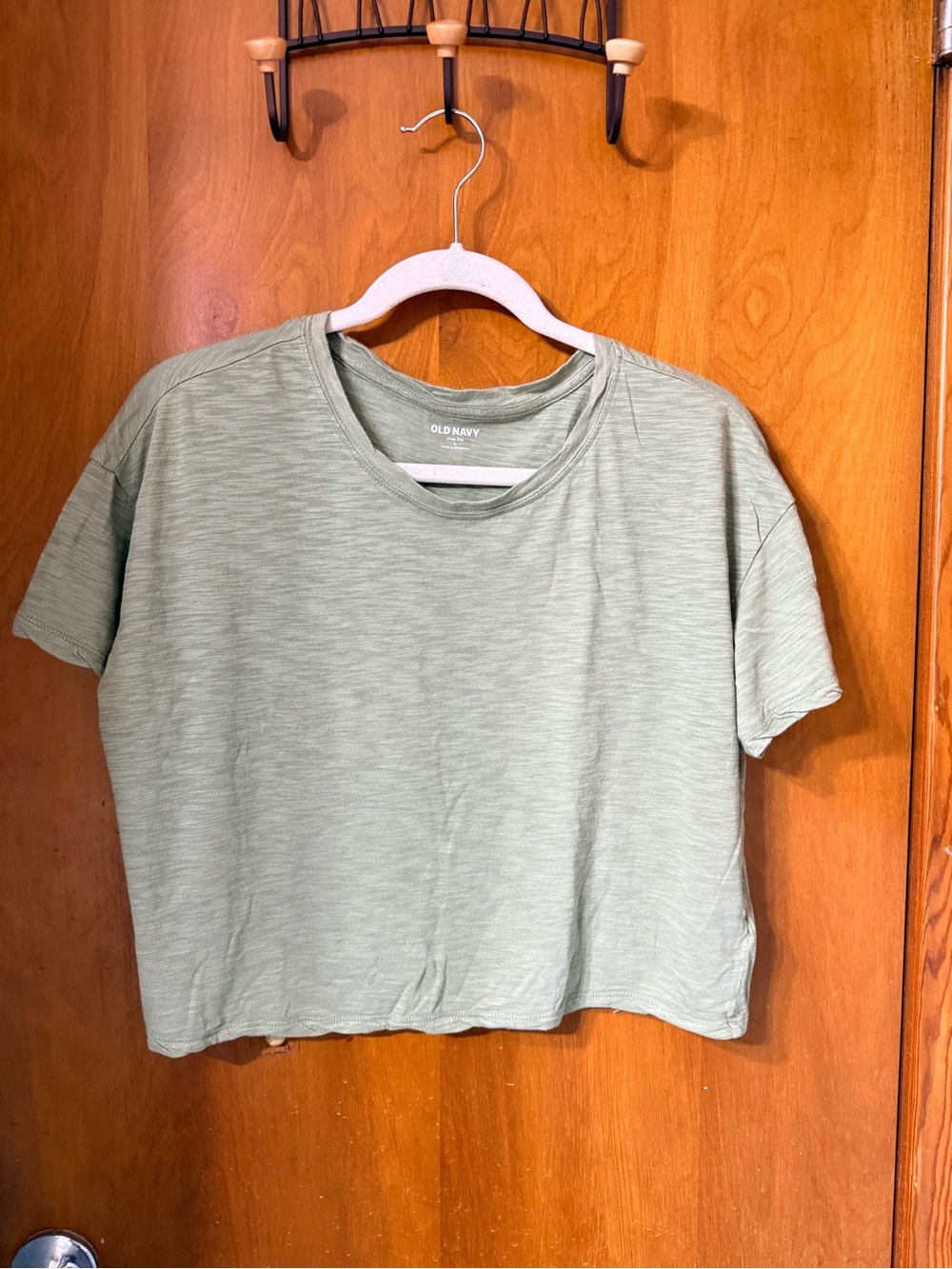 Old Navy Light Sage Cropped Tee